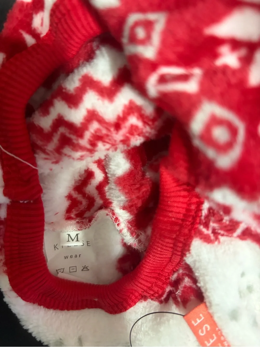 KYEES E Pink & White Pet Sweater - Size M